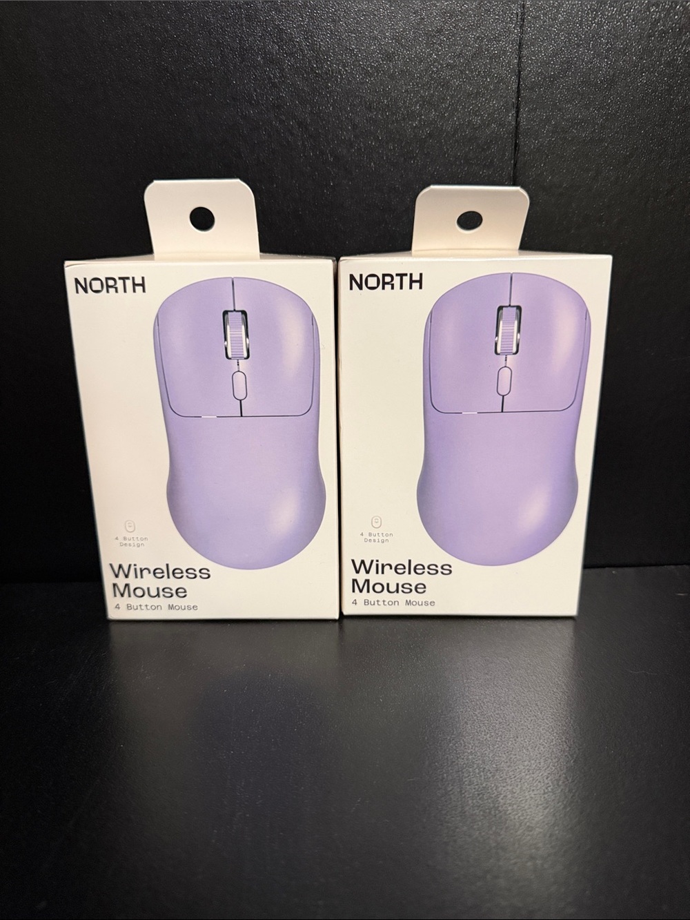 NIB North Dual Mode Wireless Mouse Bundle Set Matching Lavender Purple Pair